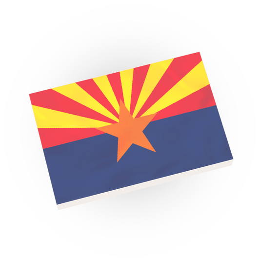 Arizona State Flag  - Custom Printed - Made Using a LEGO® Tile