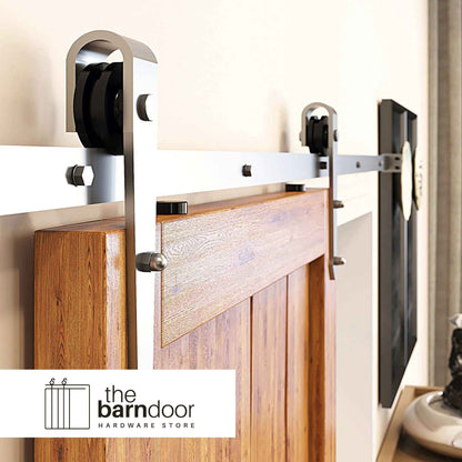 Arrow Brushed Nickel Single Track Barn Door Hardware Kit