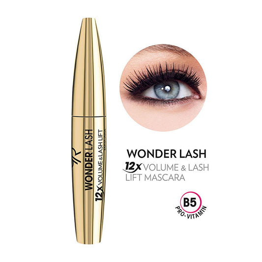 Golden Rose Wonder Lash Mascara 12X Volume & Lash Lift - Volumizing & Lengthening Mascara for Dramatic Eye Makeup