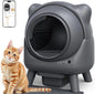 Automatic Self-Cleaning Cat Litter Box 65 L – Odor Control, App Monitor, Black