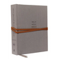 NKJV, Journal the Word Bible, Hardcover, Gray, Red Letter Edition, Comfort Print: Reflect, Journal, or Create Art Next to Your Favorite Verses - Hardcover