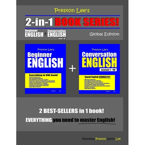Preston Lee's 2-in-1 Book Series! Beginner English & Conversation English Lesson 1 - 40 Global Edition - Paperback