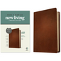 NLT Large Print Thinline Reference Bible, Filament Enabled (Genuine Leather, Brown, Red Letter) - Leather
