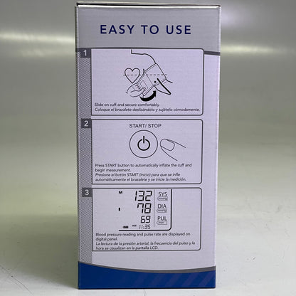 A&D MEDICAL Wide Range Cuff Blood Pressure Monitor White w/ Black UA-651-AC