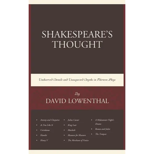Shakespeare's Thought - Paperback