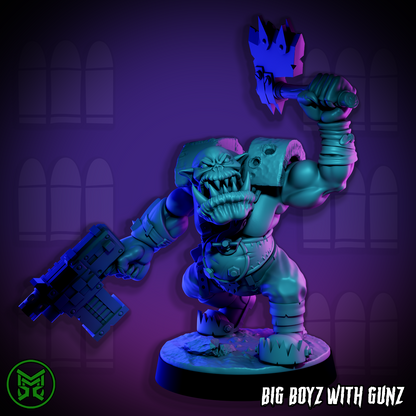 3D Printed Big Boyz with Gunz by Mekka Miniatures