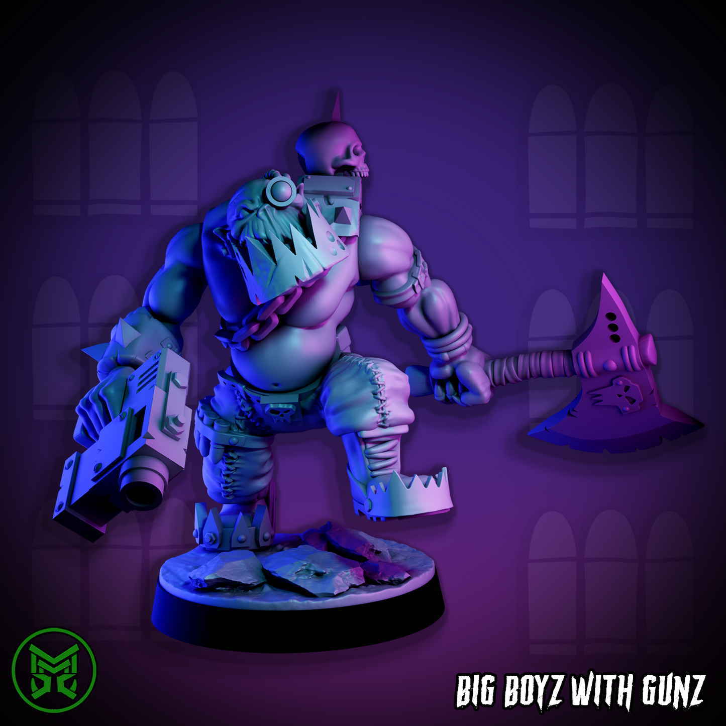 3D Printed Big Boyz with Gunz by Mekka Miniatures