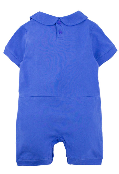 Blue Baby Racer Cotton Costume Romper