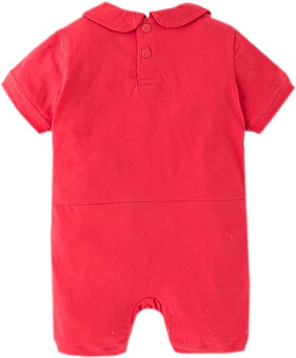 Red Baby Racer Cotton Costume Romper