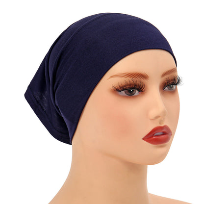 High-Quality Solid Color Silk-Cotton Lining Cap Women's Fashion Simple Versatile Wide-Brimmed Hat