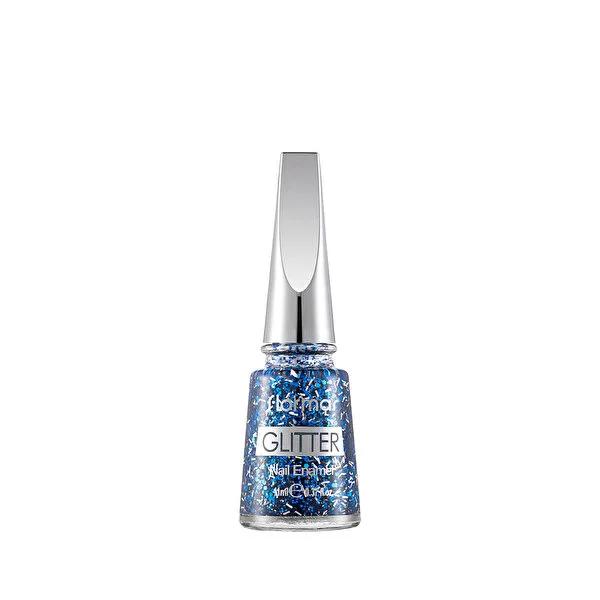 Flormar Glitter Nail Polish GL07 - 11 ml - Sparkly Nail Enamel for Creative Nail Art