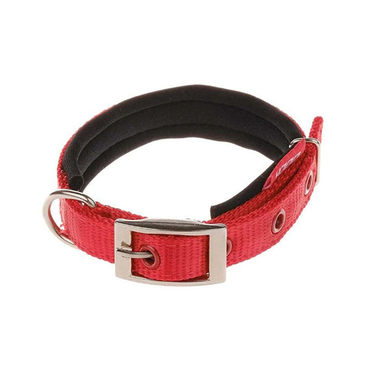 Doca Dokuma Soft Fabric Red Pet Collar with Adjustable Buckle - Comfortable Pet Accessory