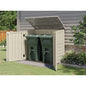 Cream Beige and Grey Outdoor Heavy Duty Plastic Garbage Bin Trash Can Storage Shed