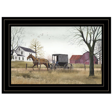 "Goin' to Market" Framed Wall Art by Billy Jacobs | Farmhouse Country Print — Black Frame, Ready to Hang