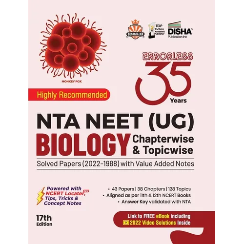 35 Years NTA NEET (UG) BIOLOGY Chapterwise & Topicwise Solved Papers with Value Added Notes (2022 - 1988) 17th Edition - Paperback