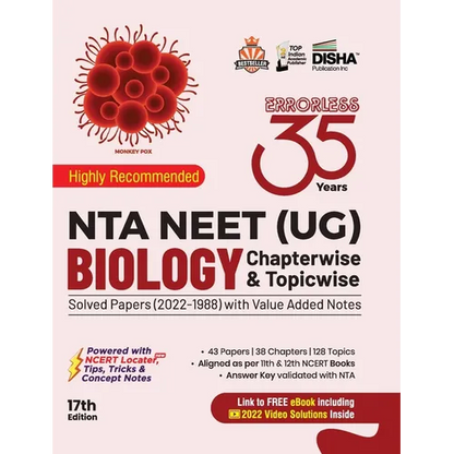 35 Years NTA NEET (UG) BIOLOGY Chapterwise & Topicwise Solved Papers with Value Added Notes (2022 - 1988) 17th Edition - Paperback