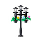 Black City Lamppost with Two Hanging Flower Baskets - Build Kit - Made Using LEGO® Parts
