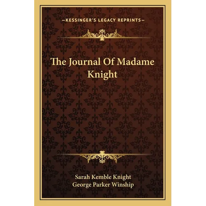 The Journal Of Madame Knight - Paperback