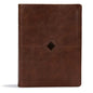 CSB Day-By-Day Chronological Bible, Brown Leathertouch: Black Letter, 365 Days, One Year, Ribbon Marker, Sewn Binding, Easy-To-Read Bible Serif Type - Imitation Leather