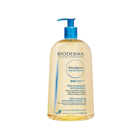 Bioderma Atoderm Rinse-Off Shower Oil 1000 ml - Moisturizing Shower Oil for Sensitive Skin