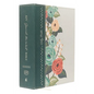 KJV, Journal the Word Bible, Large Print, Green Floral Cloth, Red Letter Edition: Reflect, Journal, or Create Art Next to Your Favorite Verses - Hardcover