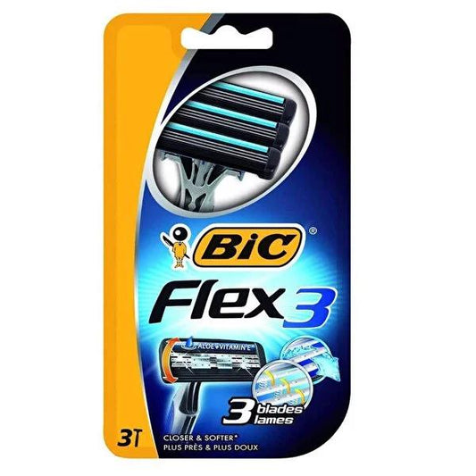 BIC Men's Razor - 3-Blade Shaving Kit with Aloe Vera Lubricating Strip for Sensitive Skin