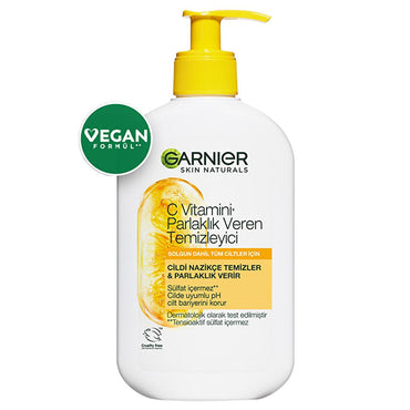 Garnier Vitamin C Brightening Facial Cleanser - 8.45 fl oz - Enhances Skin Radiance & Provides Antioxidant Benefits