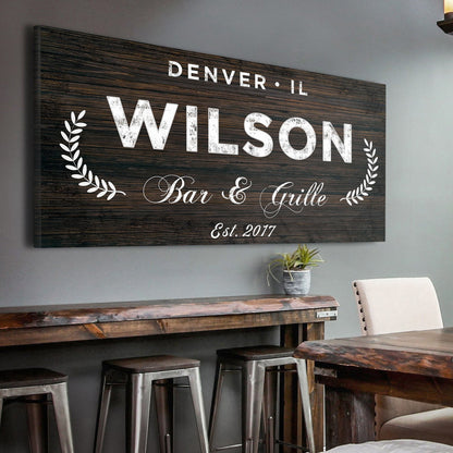 Bar and Grill Sign IV