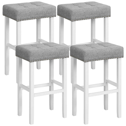 2 Pieces Counter Height Bar Stools with Sponge Padded Cushion