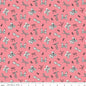 Barbie Vintage Bows Pink Cotton 43"/44" Fabric Per Yard