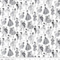 Barbie Vintage Tonal White Cotton 43"/44" Fabric Per Yard