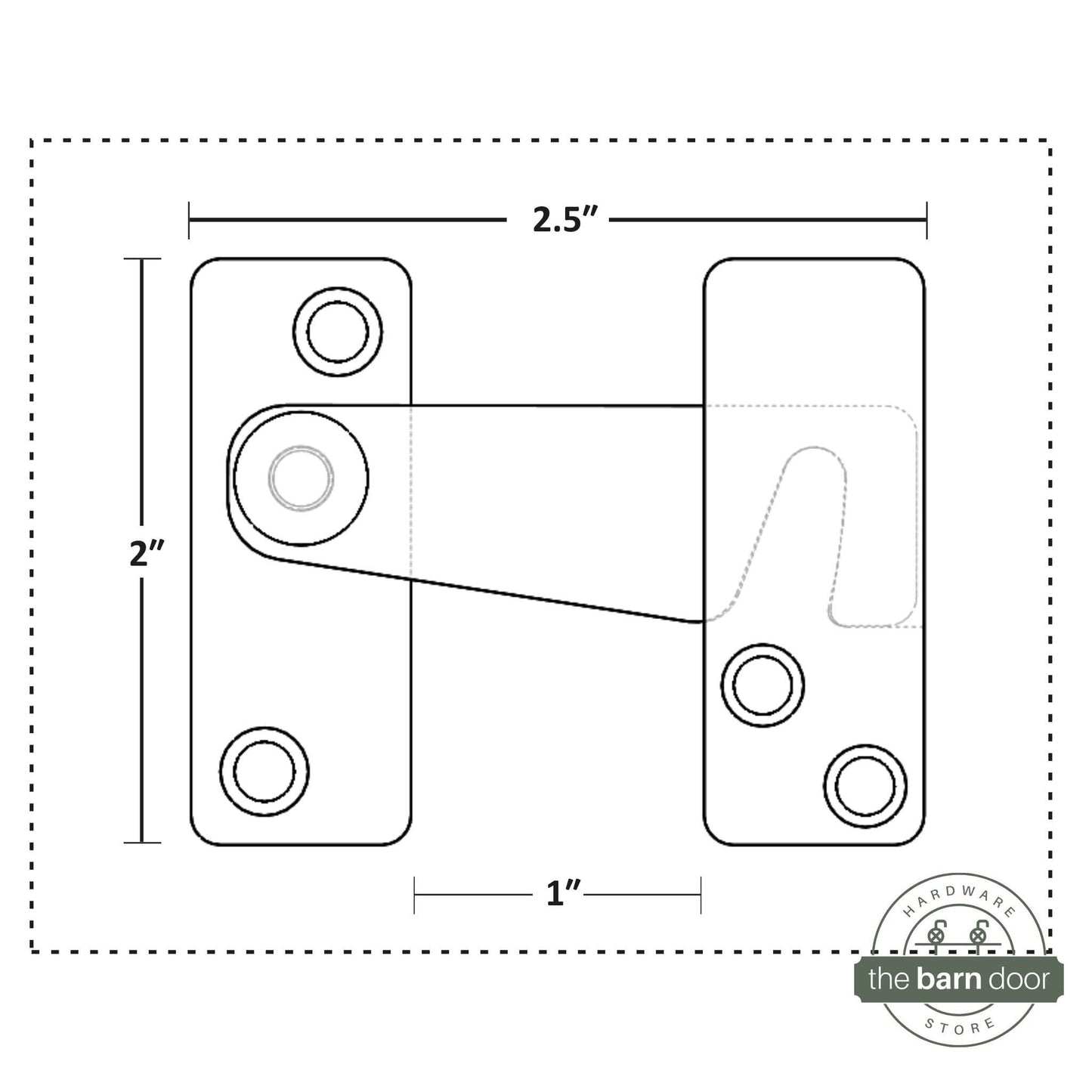Barn Door Stainless Steel Biparting Privacy Latch