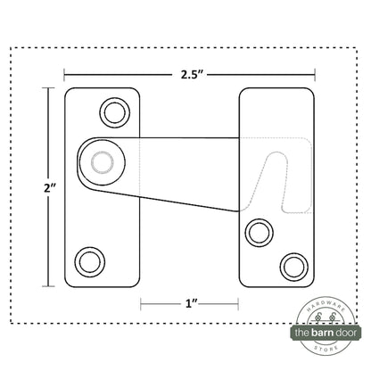 Barn Door Biparting Privacy Latch