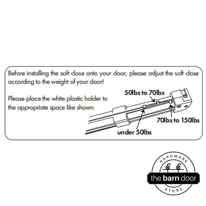 Barn Door Soft-Close Mechanism Kit | Black