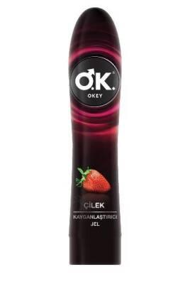 Okey Strawberry Scented Lubricant Gel 100ml - Intimate Lubricant for Adults