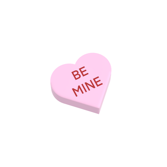 "Be Mine" Conversation Candy Heart - Custom Printed 1x1 tile - Made Using a LEGO® Part