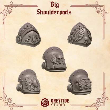 3d Printed Crimson Lords Big Shoulderpads x10 by Greytide Studio