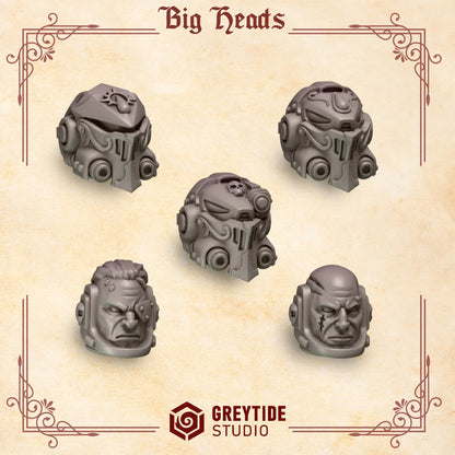 3d Printed Crimson Lords Heavy Armor Helmets x10 by Greytide Studio