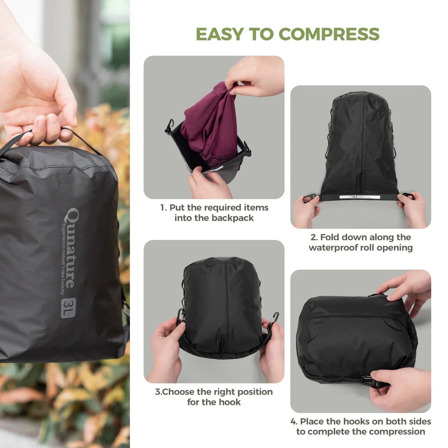 Bikepacking Rear Rack + Waterproof Compression Bag Set