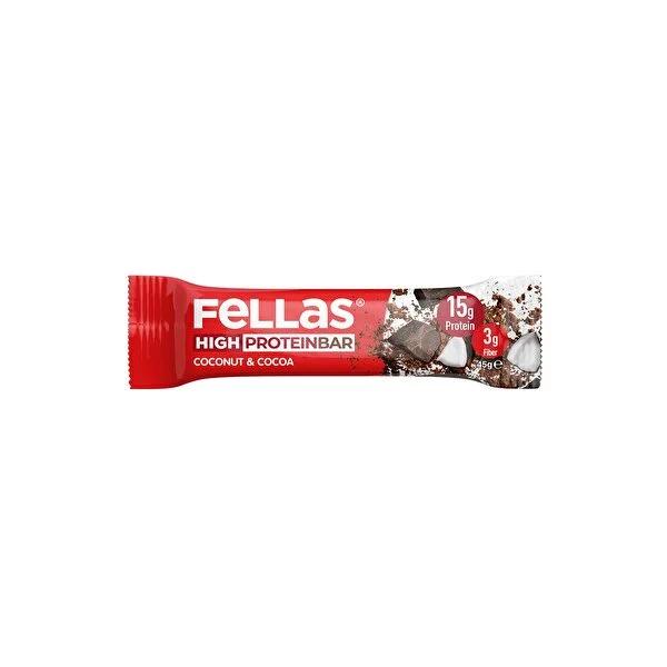 Fellas High Protein Bar Coconut and Cocoa 45g - Supports Muscle Recovery and Satiety