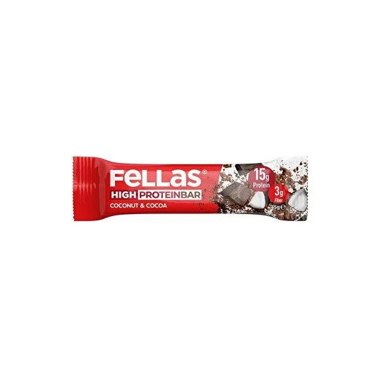 Fellas High Protein Bar Coconut and Cocoa 45g - Supports Muscle Recovery and Satiety