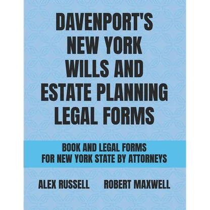 Davenport's New York Wills And Estate Planning Legal Forms - Paperback