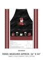 Black And Red Perfect Brew Apron Panel 36" x 44"