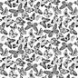Black And White Butterflies Cotton Wideback Fabric per yard