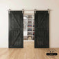 Classic Double Barn Door Kit | Brushed Nickel Hardware