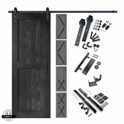 Classic Single Barn Door Kit | Black Hardware