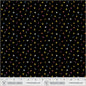 Black Floret Midnight Blooms Cotton 44"/45" Fabric Per Yard