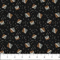 Black Multi Sm Block Toss Haberdashery Flannel Fabric per Yard