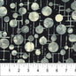 Black Retro Dot Grid Bubble Pop 83703-99 Cotton 44/45 Fabric Per Yard