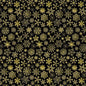 Black Snowflakes Cotton Wideback Fabric Per Yard